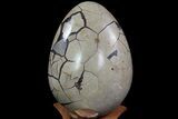 Septarian Dragon Egg Geode - Black Crystals #71832-2